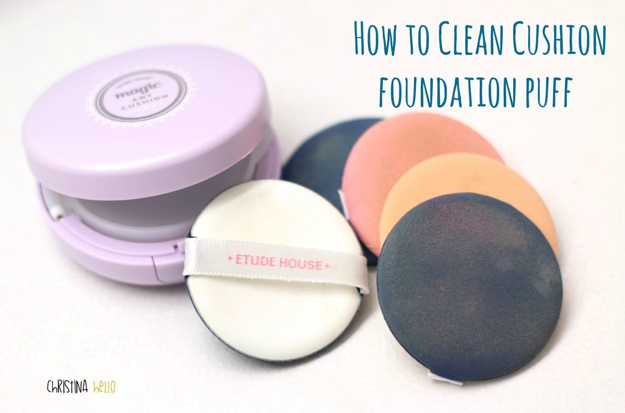 Cleaning cushion foundation puff