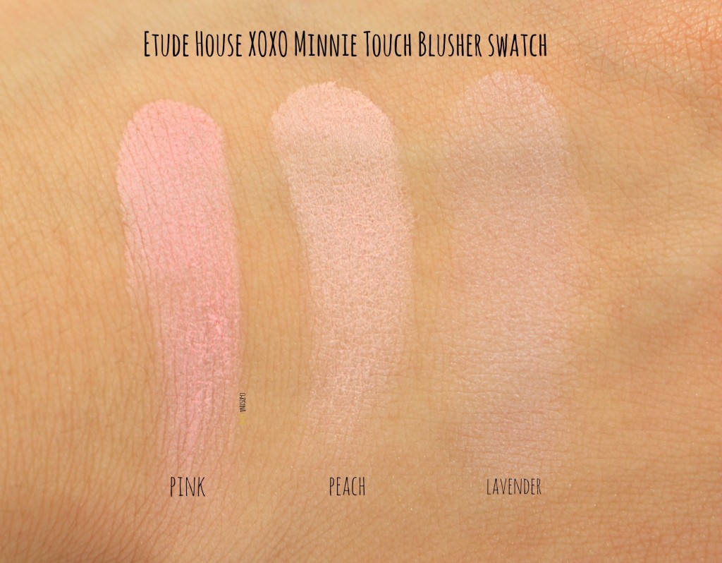 Etude House minnie touch blusher swatch