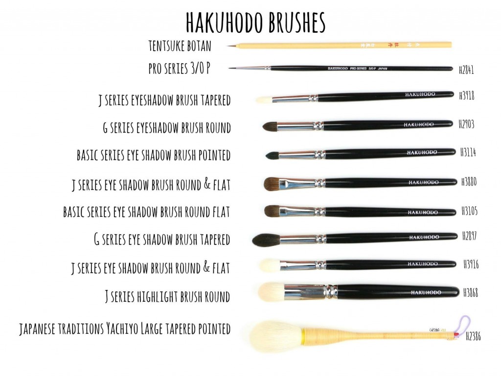 Hakuhodo make up brushes
