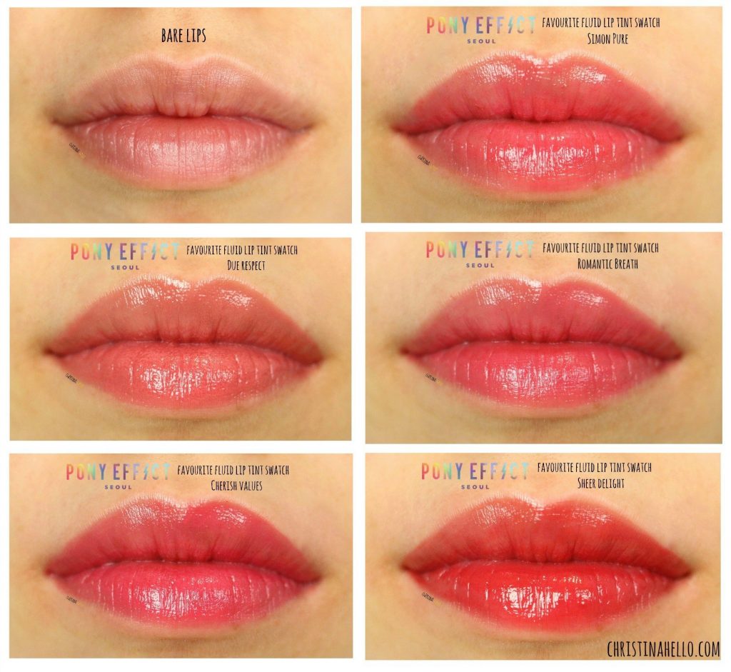 pony effect favorite fluid lip tint sheer delight