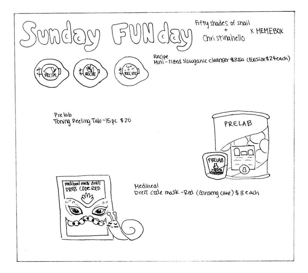 Sunday Funday info P-1 black and white