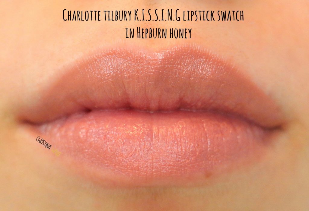 Charlotte tilbury in hepburn honey swatch review