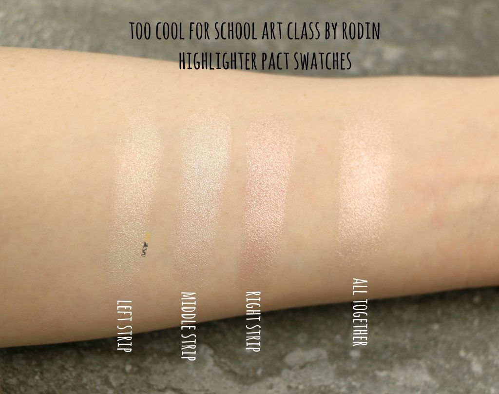 too cool for school highlighter swatch review