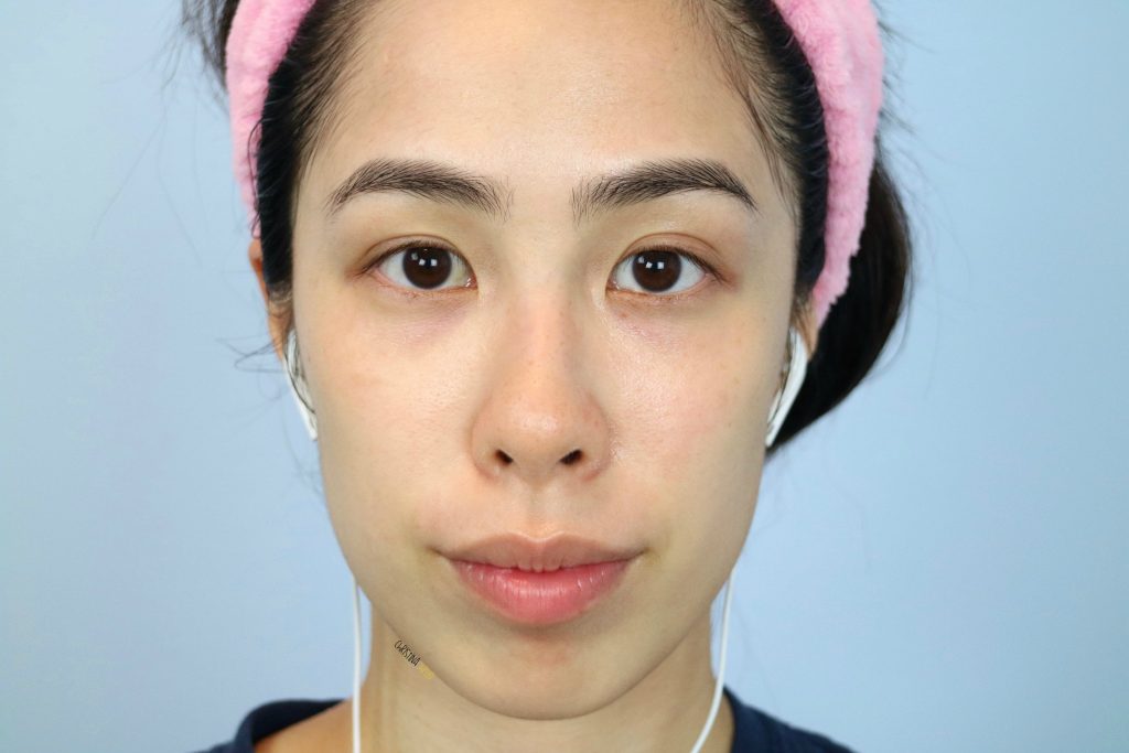 Korean sheet mask before and after