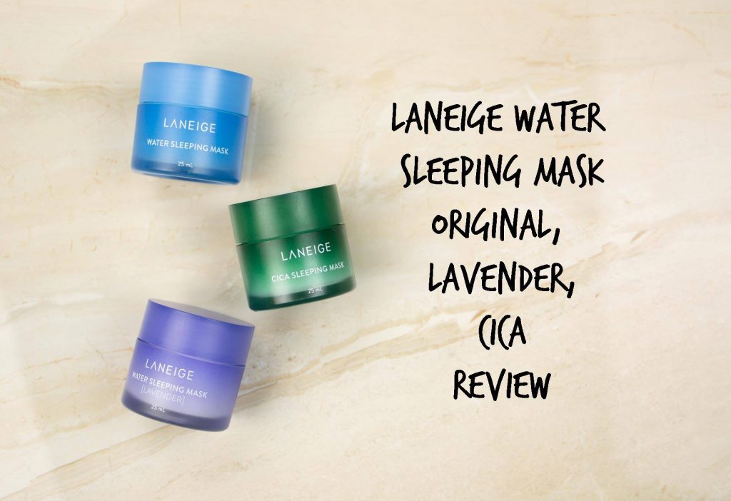 Laneige water sleeping mask original, lavender, cica review
