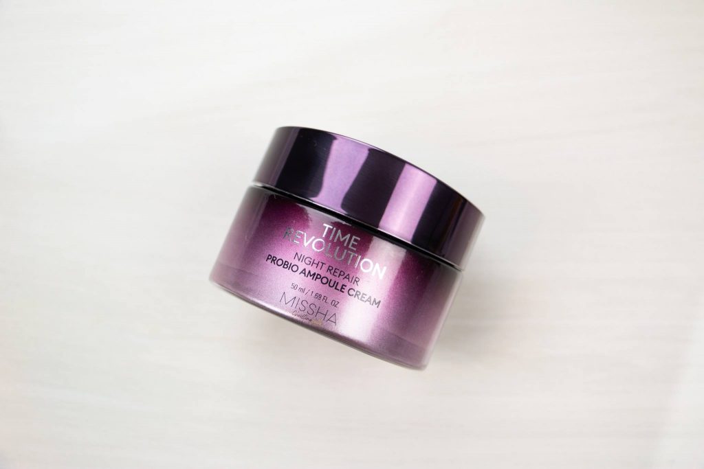 Missha time revolution night repair probio ampoule cream review korean probiotic skincare