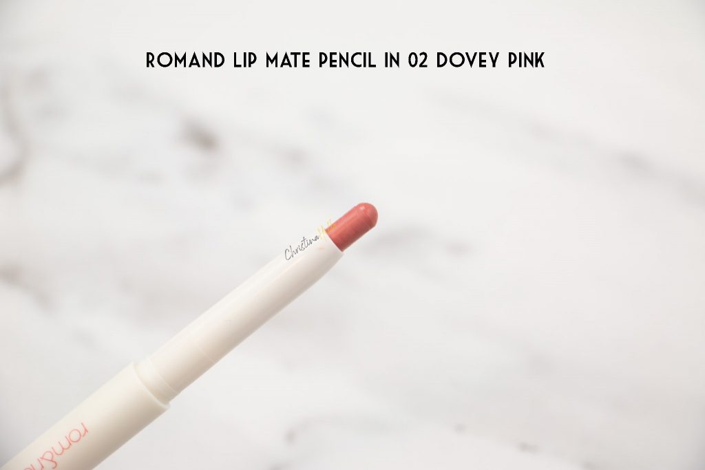 Rom&nd lip mate pencil in 02 dovey pink review swatches
