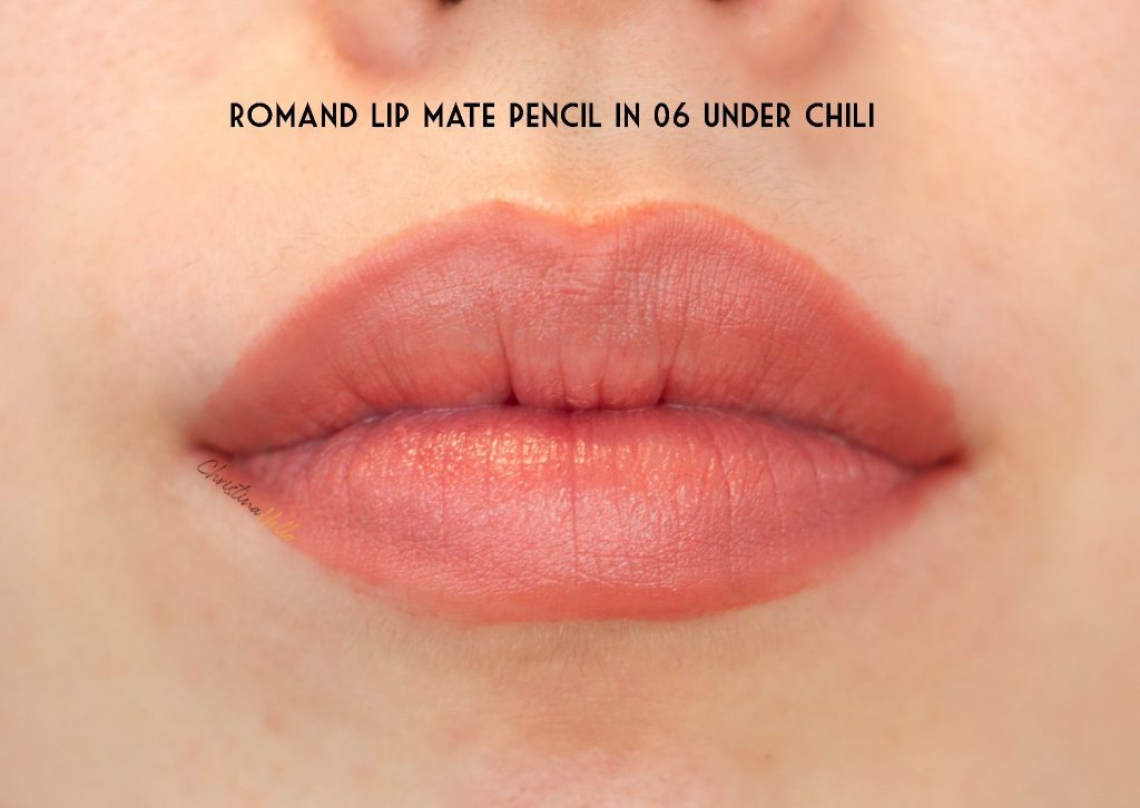 Romand lip mate pencil in 06 under chili review swatches