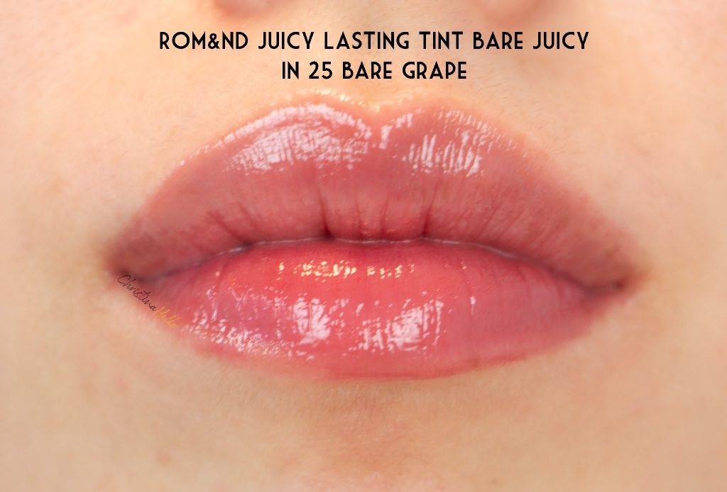 Romand juicy lasting tint bare juicy in 25 bare grape swatch review