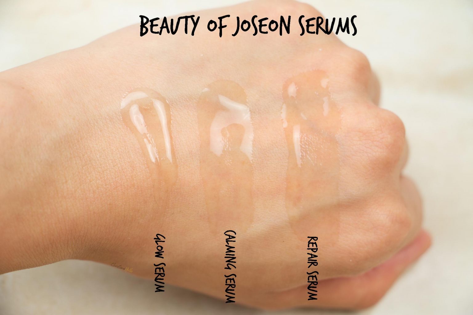 Beauty of Joseon glow, calming, repair serum review I Do you really need all three? Christinahello